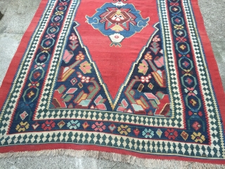 Stunning 19thc Bijar Kelim wonderful colours and condition
Excellent size 16ftx5ft6inches.                       