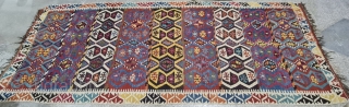 Konya great kilim. Cm 140x380. Datable mid 19th century. Konya area. In very good condition. Fantastic natural saturated colors. Go & see the details, you'll love it. Interesting price. Apply here pls:  ...