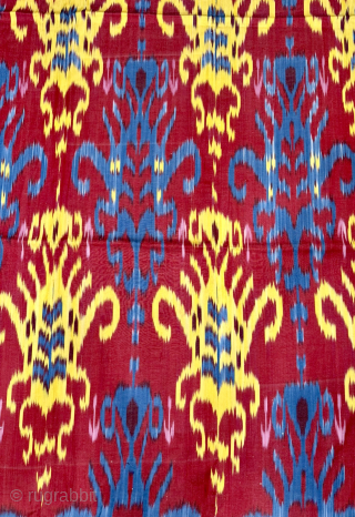 Two contemporary silk ikat panels woven in Uzbekistan.
Sizes are cm 130x210 and 170x170. Available. Beautiful. In lovely condition.
Prices are right. Shipping by Ups at cost price.
Email carlokocman@gmail.com      