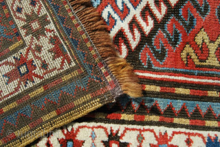 Karabagh rug. Cm 115c220. End 19th century. High pile. Some old restorations. Great pattern, great colors, great condition, great price. Please email carlokocman@gmail.com          