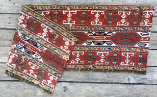 Sumack mafrash long panel. Caucasian, most likely Karabagh. Cm 40x120 ca. Good age, 1880 ca. Wonderful colors, great pattern. On the whole in a good condition. One of the nicest I had. 