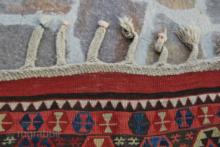 Top Kars long Kilim, Eastern Anatolia, cm 155x410, 2nd half 19th century, great colors, great condition, few old minor restorations, rare, collection piece. - For ref see "KIlims" by Yanni Petsopoulos, page  ...