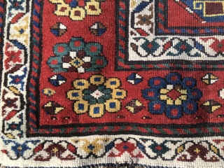 Great Caucasian not too long beautiful rug. Cm 90x275. Could be Talish? Could be Gendje? Doesn't matter, it's really an amazing rug with lovely pattern with all those diagonal stripes, the various  ...