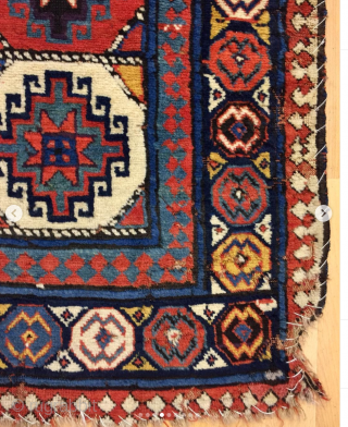 Mogan rug datable 1840/1850 or before. Have not seen such a rug for long time. Really a wonder. Available. Not cheap, but not expensive. Restoration project studied. Serious offers welcome.   