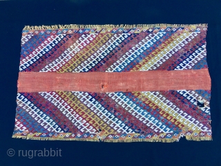 Graphics Killer. Colors. Age. Anatolian cuval fragment with a terrific graphics. Second half 19th century. Cm 80x120 ca. Lovely natural saturated colors. Great pattern. Great fragment. Not mounted. Probably better than a  ...