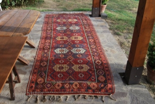 Beautiful Kars Kilim, Eastern Anatolia, cm 155x410, 2nd half 19th century, great colors, great condition, few minor restorations, rare, collection piece. See "KIlims" by Yanni Petsopoulos, page 222, Thames & Hudson, London  ...