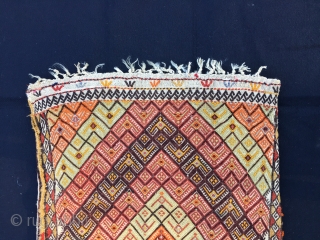 Sivas cicim dowry yastik/cushion.Cm 54x88. Late 19th, early 20th c. In good condition. One little hole and one little, old restoration to report.          