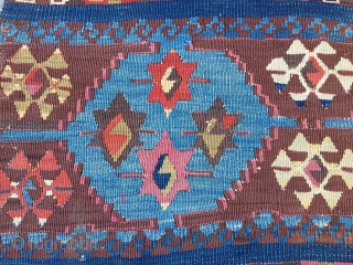 Wonderful East Anatolian kilim strip. Cm 90x280 ca. Datable to the 3rd quarter of the19th century. Fantastic deep saturated natural colors. Condition issues. Full length photo and more infos on request. Enjoy  ...