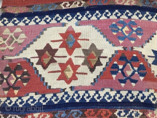 Wonderful East Anatolian kilim strip. Cm 90x280 ca. Datable to the 3rd quarter of the19th century. Fantastic deep saturated natural colors. Condition issues. Full length photo and more infos on request. Enjoy  ...