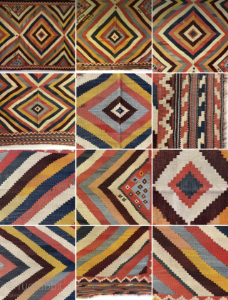 Top Qashqai Kilim❤️❤️❤️

The three suns shine, the timid stars glow. 
This is a magnificent example of the tribal art of the Qashqai in those for ever lost glory days, in the region  ...