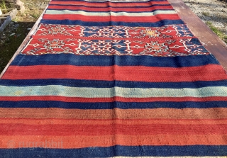Turkey. East Anatolia, Adiyaman mountains open storage bag or cuval. Cm 105x160 ca. Late 19th, early 20th c. Great natural dyes. Archaic, interesting pattern, great graphics. Good condition. 
Best price ever: €  ...