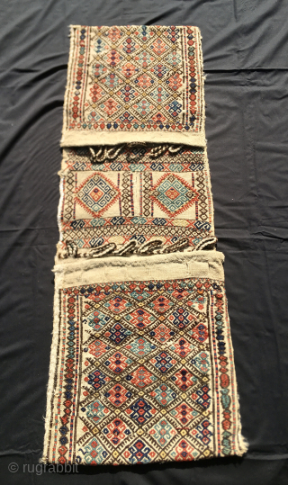 --- Zangadzor --- Armenia ---
"Zangadzor region. The southernmost part of Armenia....border with Iran." Thanks to asolo_kilim_gallery who found it out.
Beautiful heybe or saddle bag.
Size is cm 44x122
Approx age is end 19th, early  ...