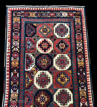 Antique Shahsavan Mogan (or Moghan) Savalan pile rug from Southern Caucasus

Size is cm 115x240 or ft 3.7x7.8  
1840/1860 ca, one of the oldest such rugs from this area. 
The pattern has  ...