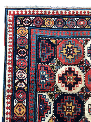 Antique Shahsavan Mogan (or Moghan) Savalan pile rug from Southern Caucasus

Size is cm 115x240 or ft 3.7x7.8  
1840/1860 ca, one of the oldest such rugs from this area. 
The pattern has  ...