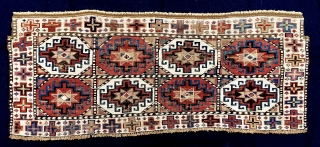 Sumack Shahsavan Mogan mafrash side panel. Cm 42x96 ca. Very rare. 4th quarter 19th century, but some say it's much older.... Really beautiful with incredible natural dyes and a lovely Memling gul  ...