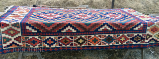 Antique Caucasian Kilim.
Size is cm 200x320
Wonderful natural colors
In great condition
No stains, no holes, no restorations, really a great piece of tribal art, a super piece, as beautiful as rare and collectable
Part of  ...