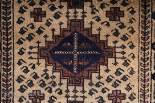 Baluch rug; first Quarter 20th c.; 96 x 148cm (3`2” x 4`10”); Arab-Baluch from Ferdows region; well know design precisely described from D.H.G. Wegner in “Pile Rugs of The Baluch and Their  ...