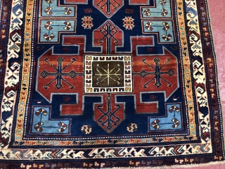 Beautiful Caucasia from  circa 1900 in very good condition all natural colors size is 3.2x5 no repair soft wool             