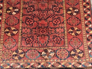 Turkman Bashir Rug Circa 1890 in nice conditions size is 4.8 x 7.6 (140X231)CM
one corner has small repair .              