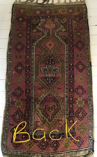 Beautiful sweet Malatya Tribal woman's prayer rug for the collector, 
Circa 1920  
Beautiful old piece made with love, and in excellent condition. 
Gorgeous natural dye colours on Lustrous wool, braiding in  ...