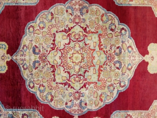 3'11'' x 5'6'' / 120cm x 170cm
An Antique Persian Hadji Jalili Silk Rug, From Tabriz Province, in Northwest of Iran. (circa 1910s). It was used as a wall hanging and it is  ...