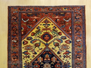 3'3'' x 5'1'' / 100cm x 155cm An over hundred years old Persian rug from the city of Zanjan in northwest Iran.
https://www.instagram.com/carpetusrugs/           