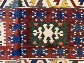 5'8'' x 12'11'' / 175cm x 395cm An Awesome late 19th century Antique Anatolian Aydın çine Kilim with beautiful dyes. These antique kilims are woven in two pieces and stiched together.

https://www.instagram.com/p/Cg6baKTsdwb/  