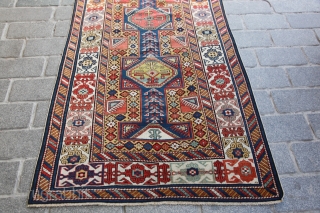 Wonderful Kuba Shirvan in brillant Yellow Field with Surahani Design and Kufic Border!

The rug doesnt really show its own beauty on Main Photo, detail photos gives better idea about the colors and  ...