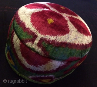 Uzbek ikat velvet hat                             