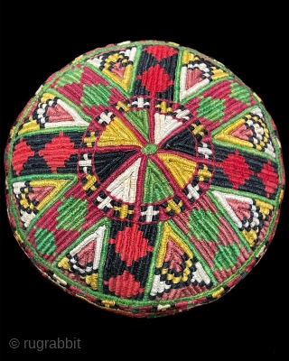 Turkmen Ersari tribe silk hat                            