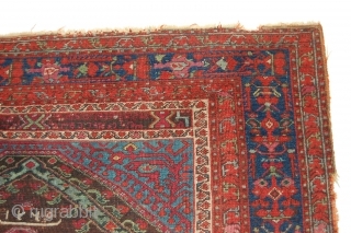 Dated 1260 West Anatolian Kula rug with organic dyes, the rug is about 174 years old, has minor wears, as pictures shown. the dimension of this rug is 55x42 inches   