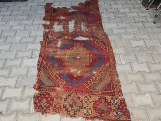 18 thc Anatolian Uçhisar Rug Fragment
Size=225x94 cm                          
