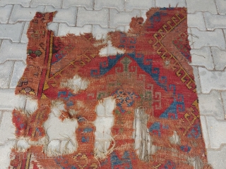 18 thc Anatolian Uçhisar Rug Fragment
Size=225x94 cm                          