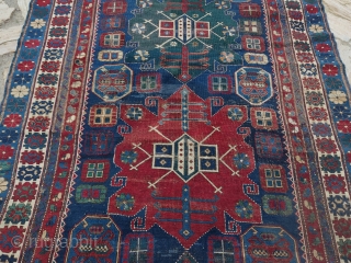 Antique Caucasian rug
Size 250x128 cm                            