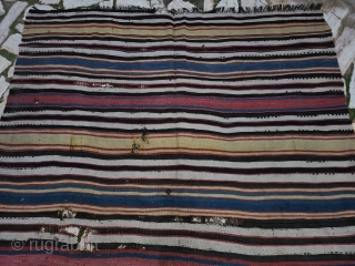 Antique manastır striped kilim
Size =215*178 cm                           