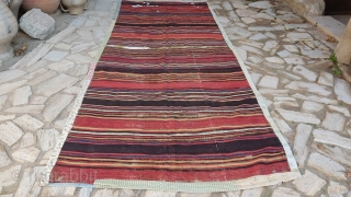 Central Anatolian Karapınar striped kilim
Size=330x136 cm
                           