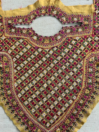 Indian Kutch Memon Aba marriage dress breast panel (106 x 83cm)

The Memon caste are muslim merchants who traditonlly inhabited Kutch on the Indian side of what is now the Indo-Pakistan border with  ...