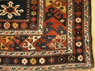 Antique Caucasian Kuba rug from the village of Karagashli. www.knightsantiques.co.uk 
Size: 5ft 9in x 3ft 11in (176 x 120cm). 
Circa 1900. 

The rug is a good example of this classic Caucasian design.  ...