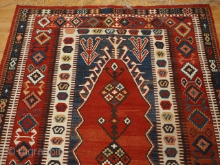 Antique Turkish kilim from the Obruk region with a classic prayer design. www.knightsantiques.co.uk 
Size: 6ft 8in x 4ft 9in (204 x 144cm). 
Circa 1900. 

The kilim has excellent colour with an clear  ...