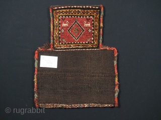 Antique salt-bag by the nomads of the Varamin region of central Persia, south of Tehran.
www.knightsantiques.co.uk
Circa 1900.
Size: 1ft 5in x 1ft 2in (44 x 36cm).
This is a good example of Varamin salt-bag in  ...