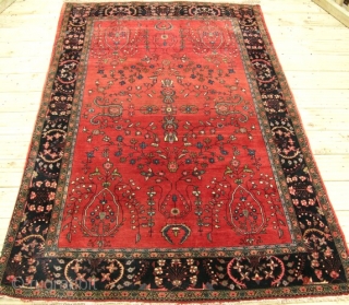 A good Sarouk Ferahan Dozar on high quality in near perfect condition. Circa 1890. 195 x 124cm                