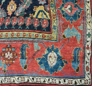 Unusual Kurdish carpet, 19th century, a little fushine, but mainly very good dyes in full pile. Some old,local but good quality repairs, mainly to one end, very slightly shaped, but funky and  ...