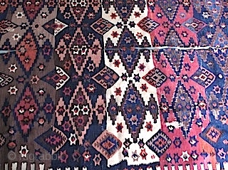 Turkish kilim in two panels, not sewn together. Probably east central Anatolia, 19th C.                   