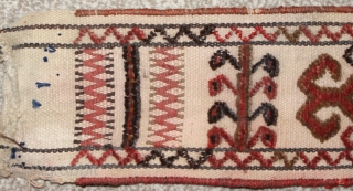 19th cent Uzbek or Karakalpaq complete tend band. The best quality of the wool, and spectacular colours. Mint condition. The size is 25cm by 220cm. Offered very reasonable price.    