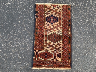 Tekke main carpet border fragment, late 19th century, 10” x 1-6 (25 x 46), rug was hand washed, good pile, plus shipping.           