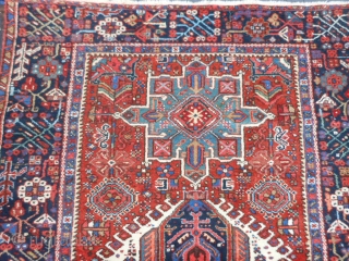 Persian Karaja, early 20th century, 4-8 x 6-3 (1.42 x 190), very good condition,
good pile, rug was washed, original edges, ends overcast, plus shipping.         