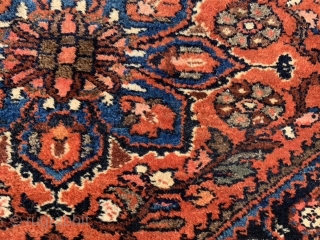 Persian Hamadan, early 20th century, 3-8 x 6-3 (112 x 190), very good condition, rug was hand washed, full pile, Kurdish, original braiding one end, plus shipping.      