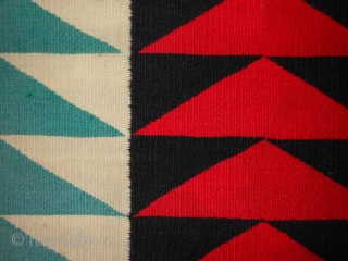 Navajo Germantown Sampler, early 20th century, 1-7 x 1-7 (.48 x .48), good condition, plus shipping.                 