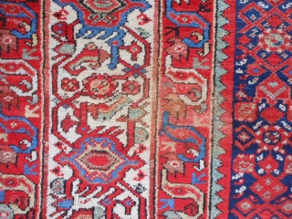 Persian Malayer Kelleh, 9-0 x 18-4 (2.74 x 5.59), early 20th century, rug was washed, no rot, no hard places, original edges, slight end loss, 2 faded areas, 2 slits, 2 stains,  ...