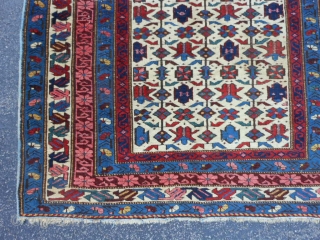 Caucasian Siechour Kuba, Late 19rh century, 3-7 x 5-4 (1.09 x 1.62), very good condition, blacks oxidized, good pile, original ends, original edges, tight weave, good colors, no repairs, rug was washed,  ...